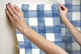 Wallpaper Checkmate Watercolor Plaid Peel & Stick Wallpaper // Blue