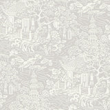 Wallpaper Chinoiserie Wallpaper // Grey