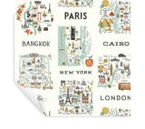Wallpaper City Maps Peel & Stick Wallpaper // Mint