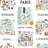 Wallpaper City Maps Peel & Stick Wallpaper // Mint