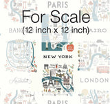 Wallpaper City Maps Wallpaper // Blue & Red