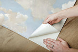 Wallpaper Clouds on Canvas Peel & Stick Wallpaper // Blue