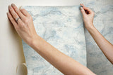 Wallpaper Coastal Map Peel & Stick Wallpaper // Blue & Grey