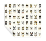 Wallpaper Cool Cats Peel & Stick Wallpaper // Grey & Gold