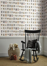 Wallpaper Cool Cats Peel & Stick Wallpaper // Multi White