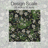 Wallpaper Cornflower Wallpaper // Black & Green