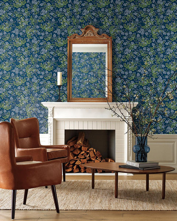 Wallpaper Cornflower Wallpaper // Purple & Green