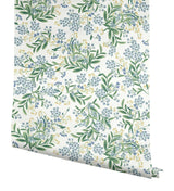 Wallpaper Cornflower Wallpaper // White & Green
