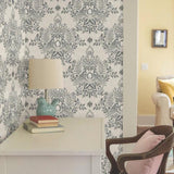 Wallpaper Cottontail Toile Premium Peel + Stick Wallpaper // Linen & Charcoal