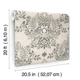 Wallpaper Cottontail Toile Premium Peel + Stick Wallpaper // Linen & Charcoal