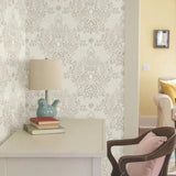 Wallpaper Cottontail Toile Premium Peel + Stick Wallpaper // Wicker