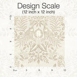 Wallpaper Cottontail Toile Premium Peel + Stick Wallpaper // Wicker