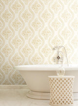 Wallpaper Coverlet Floral Wallpaper // Yellow