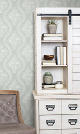 Wallpaper Coverlet Wallpaper // White & Blue