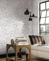 Wallpaper Cubist Cityscape Peel & Stick Wallpaper // Black