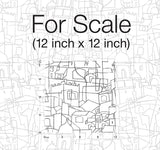 Wallpaper Cubist Cityscape Peel & Stick Wallpaper // Black