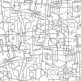 Wallpaper Cubist Cityscape Peel & Stick Wallpaper // Black