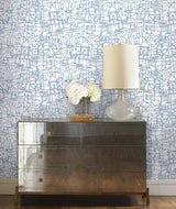 Wallpaper Cubist Cityscape Peel & Stick Wallpaper // Blue