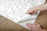 Wallpaper Cubist Cityscape Peel & Stick Wallpaper // Grey