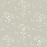 Wallpaper Cupola Wildflower Wallpaper // Light Grey & White