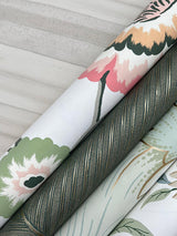 Wallpaper Dahlia Blooms Wallpaper // Off White & Pink