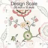 Wallpaper Dahlia Blooms Wallpaper // Off White & Pink