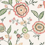 Wallpaper Dahlia Blooms Wallpaper // Off White & Pink
