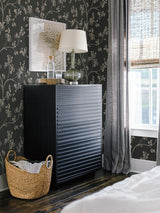 Wallpaper Dahlia Trail Wallpaper // Black & Taupe