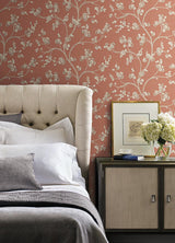 Wallpaper Dahlia Trail Wallpaper // Burnt Orange