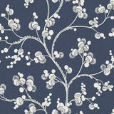 Wallpaper Dahlia Trail Wallpaper // Navy