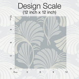 Wallpaper Dancing Leaves Wallpaper // Light Blue