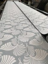 Wallpaper Dancing Leaves Wallpaper // Light Blue