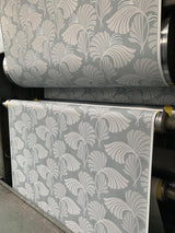 Wallpaper Dancing Leaves Wallpaper // Light Blue