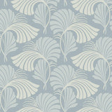 Wallpaper Dancing Leaves Wallpaper // Light Blue