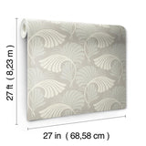 Wallpaper Dancing Leaves Wallpaper // Neutral