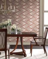Wallpaper Dancing Leaves Wallpaper // Tan