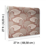 Wallpaper Dancing Leaves Wallpaper // Tan