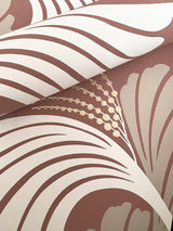 Wallpaper Dancing Leaves Wallpaper // Tan