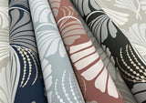 Wallpaper Dancing Leaves Wallpaper // Tan