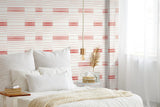 Wallpaper Dashing Stripe Wallpaper // Red & White