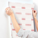 Wallpaper Dashing Stripe Wallpaper // Red & White