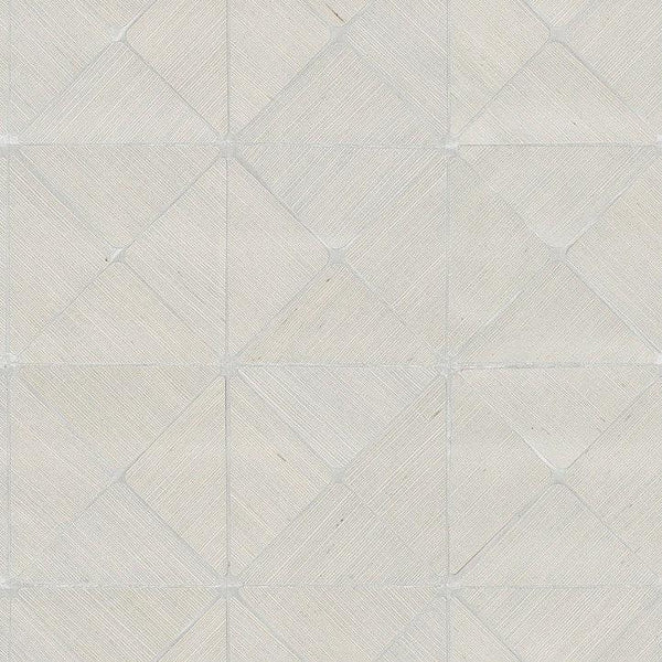 Wallpaper Dazzling Diamond Sisal Grasscloth Wallpaper // Silver 