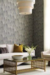 Wallpaper Deco Fountain Wallpaper // Black