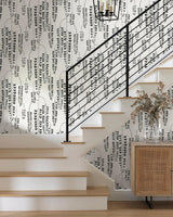 Wallpaper Deco Wisteria Wallpaper // Black Metallic
