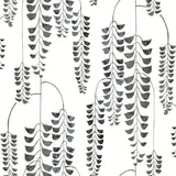 Wallpaper Deco Wisteria Wallpaper // Black Metallic