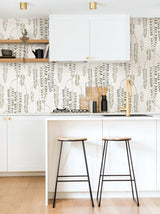 Wallpaper Deco Wisteria Wallpaper // Cream & Gold