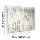Wallpaper Deco Wisteria Wallpaper // Cream & Gold