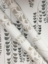 Wallpaper Deco Wisteria Wallpaper // White & Cream