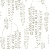 Wallpaper Deco Wisteria Wallpaper // White & Cream