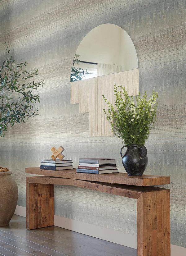 Wallpaper Desert Textile Wallpaper // Grey